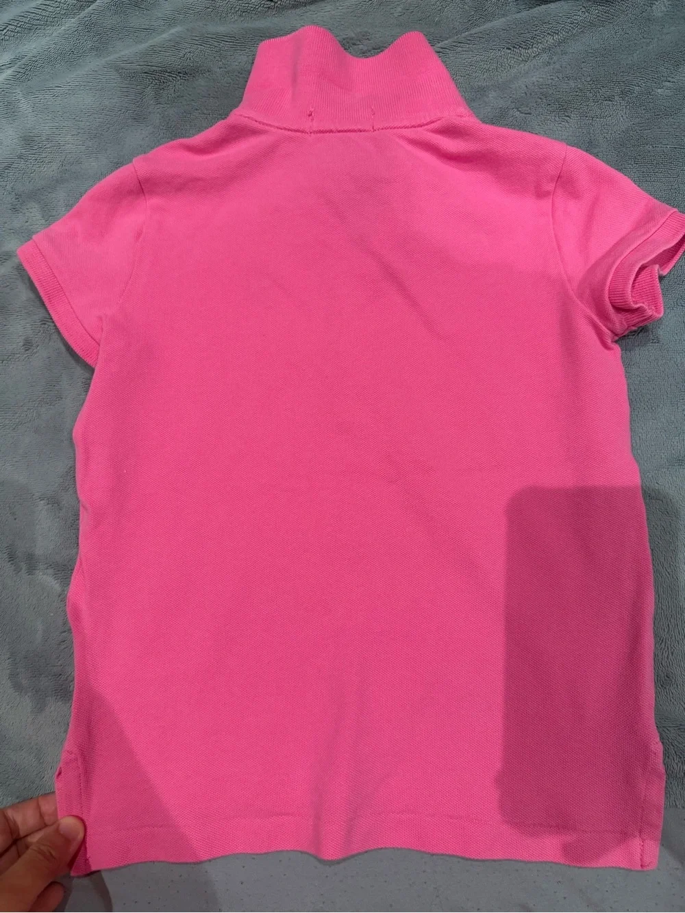Ralph Lauren Hot Pink Girls Polo with Navy Pony